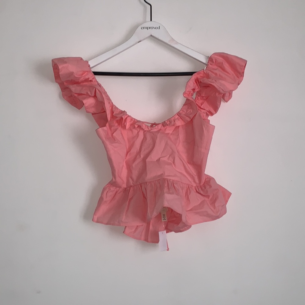H&M | cotton peplum top size small